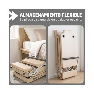 Foto 7 | Foto 7 | Cama Pilates Reformer Yoga Plegable Fitness 5 Resistencias Centurfit