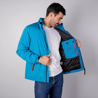 Foto 5 | Foto 5 | Chamarra Rompevientos Para Hombre Con Gorro Y Bolsillo Interno Greenlander Azul