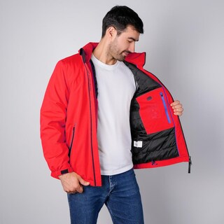 Foto 4 | Foto 4 | Chamarra Rompevientos Para Hombre Con Gorro Y Bolsillo Interno Greenlander Rojo