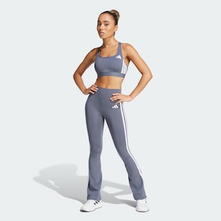 Foto 4 | Foto 4 | Mallas Optime Essentials 3 Franjas Acampanadas Adidas Negro Mujer