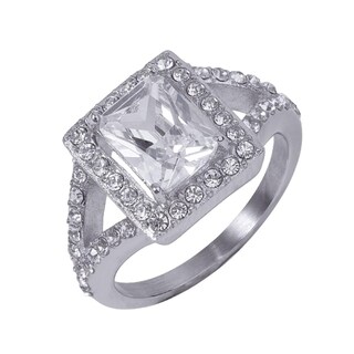 Foto 1 | Foto 1 | Anillo De Compromiso Luckyly Navi Baño Oro 18k O Acabado Brillante De Acero Inoxidable Con Zirconia Cúbica