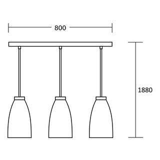Foto 7 | Foto 7 | Estevez Lámpara Colgante Decorativa Sevilla 3 Luces E26 Led Ready Hierro Níquel