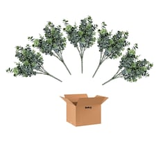 Plantas Belug Decoración Artificial Del Hogar De La Hoja De Yugali 5piezas Verde