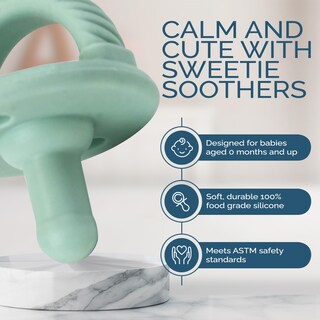 Foto 4 | Foto 4 | Chupetes Itzy Ritzy Sweetie Soother De Silicona Para Recién Nacidos Juego De 2 - Venta Internacional.