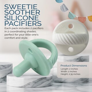 Foto 5 | Foto 5 | Chupetes Itzy Ritzy Sweetie Soother De Silicona Para Recién Nacidos Juego De 2 - Venta Internacional.