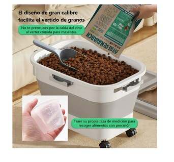Foto 3 | Foto 3 | Contenedor Para Comida De Mascotas Color Gris