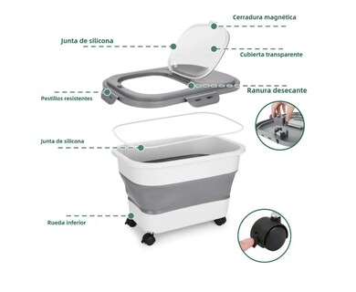 Foto 4 | Foto 4 | Contenedor Para Alimento De Mascotas Color Gris