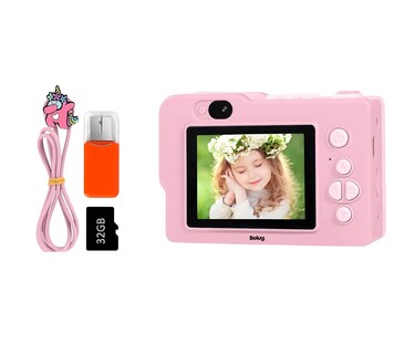 Foto 1 | Foto 1 | Juguete Belug Cámara Digital Niños Foto Video 32gb Doble Lente Rosa
