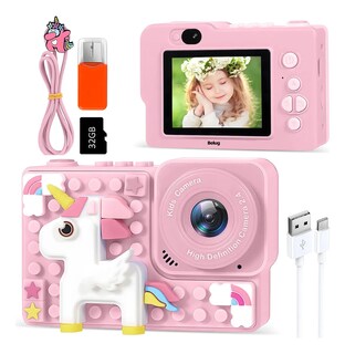 Foto 2 | Foto 2 | Juguete Belug Cámara Digital Niños Foto Video 32gb Doble Lente Rosa