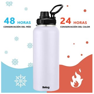 Foto 2 | Foto 2 | Termo Vaso-botella Belug Acero Inoxidablecon Fría/caliente 40 Oz Blanco