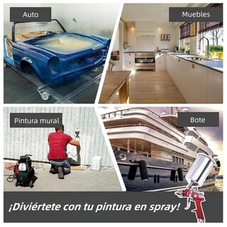 Foto 5 | Foto 5 | Pistola Gravedad Belug Hvlp Pintura 1000ml Vaso Aluminio Para Auto Rojo