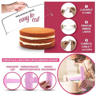 Foto 3 | Foto 3 | Juego De Boquillas Belug Base Espátula P/pasteles 200 Piezas Blanco Con Rosa