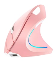 Ratón Xtellar Vertical Inalámbrico Recargable Ergonómico De 2 4 G Color Rosa