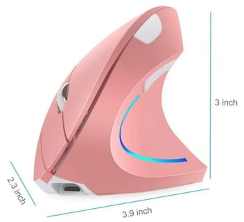 Foto 3 | Foto 3 | Ratón Xtellar Vertical Inalámbrico Recargable Ergonómico De 2 4 G Color Rosa