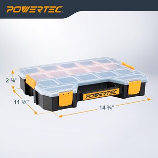 Foto 2 | Foto 2 | Caja Organizadora De Herramientas Powertec Apilable Con 17 Compartimentos - Venta Internacional.