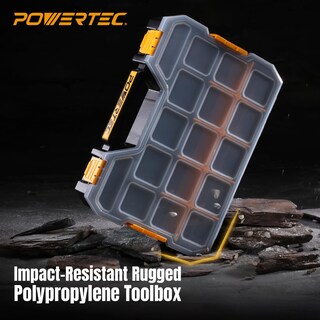 Foto 5 | Foto 5 | Caja Organizadora De Herramientas Powertec Apilable Con 17 Compartimentos - Venta Internacional.