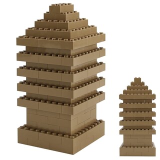 Foto 3 | Foto 3 | Bloques De Construcción Feleph (2x4 Unidades 320 Unidades) Color Marrón Oscuro - Venta Internacional.