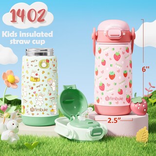 Foto 2 | Foto 2 | Botella De Agua Fimibuke Kids Con Aislamiento De 420 Ml Con Tapa Y Asa - Venta Internacional.