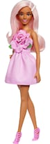 Barbie Fashionistas Doll #238 Con Cabello Rosa Pastel Con Vestido Sin Tirantes Con Corpiño Rosa