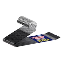 Set De Perchas Para Pantalones Lifemaster Metal 30 Piezas Antideslizantes Color Negro - Venta Internacional.