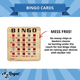Foto 5 | Foto 5 | Cartones De Bingo Regal Bingo Bulk Paquete De 100 Con Ventanas Corredizas - Venta Internacional.