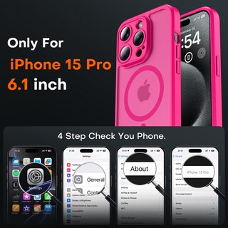 Foto 2 | Foto 2 | Funda Magnética Tocol Para Iphone 15 Pro De 6.1 Pulgadas Color Rosa Intenso - Venta Internacional.