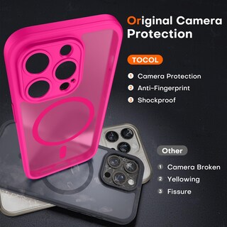 Foto 5 | Foto 5 | Funda Magnética Tocol Para Iphone 15 Pro De 6.1 Pulgadas Color Rosa Intenso - Venta Internacional.