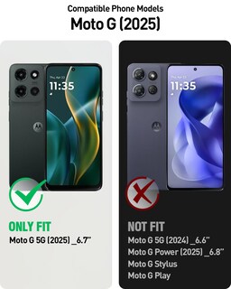 Foto 2 | Foto 2 | Funda Poetic Guardian Para Motorola Moto G 5g 2025 Color Negro Y Transparente - Venta Internacional.