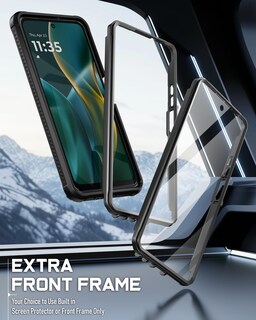 Foto 4 | Foto 4 | Funda Poetic Guardian Para Motorola Moto G 5g 2025 Color Negro Y Transparente - Venta Internacional.