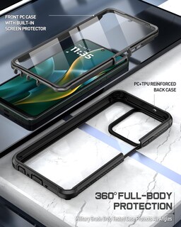 Foto 5 | Foto 5 | Funda Poetic Guardian Para Motorola Moto G 5g 2025 Color Negro Y Transparente - Venta Internacional.