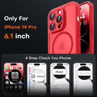 Foto 2 | Foto 2 | Funda De Teléfono Tocol Magnetic Para Iphone 14 Pro De 6.1 Pulgadas (roja) - Venta Internacional.