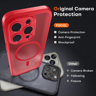 Foto 5 | Foto 5 | Funda De Teléfono Tocol Magnetic Para Iphone 14 Pro De 6.1 Pulgadas (roja) - Venta Internacional.