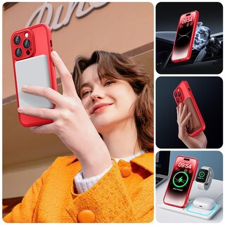Foto 6 | Foto 6 | Funda De Teléfono Tocol Magnetic Para Iphone 14 Pro De 6.1 Pulgadas (roja) - Venta Internacional.