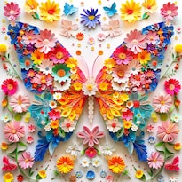 Rompecabezas Bgraamiens Sinfonía Floral De Mariposas 1000 Piezas - Venta Internacional.