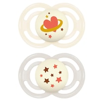 Chupete Mam Perfect Night Que Brilla En La Oscuridad Paquete De 2 Para Bebés De Más De 16 Meses - Venta Internacional.