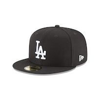 Sombrero New Era 59fifty Mlb Los Angeles Dodgers La Negro/blanco - Venta Internacional.