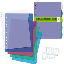 Index Dividers Better Office Products Paquete De 5 Pestañas Y 12 - Venta Internacional.