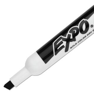 Foto 2 | Foto 2 | Marcadores De Borrado En Seco Expo Original Con Punta Cincelada Negros 12 Unidades - Venta Internacional.