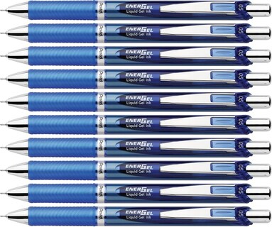 Foto 5 | Foto 5 | Bolígrafo Pentel Energel Con Punta De Aguja De 0 5 Mm Tinta Azul Paquete De 10 - Venta Internacional.