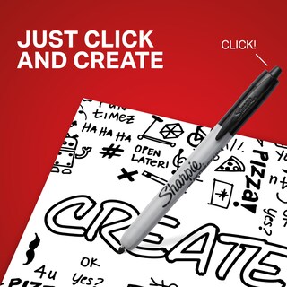 Foto 6 | Foto 6 | Juego De Rotuladores Sharpie Retráctiles Permanentes Con Punta Fina Color Negro 12 - Venta Internacional.