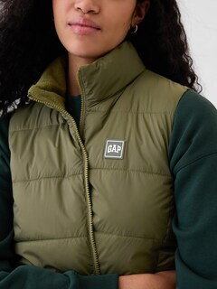Foto 3 | Foto 3 | Chaqueta Gap Logo Lightweight Puffer Olive Night Para Mujer - Venta Internacional.