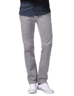 Foto 2 | Foto 2 | Pantalones A Juego Para Hombre Ajustados De Pierna Recta Casual Gris Plateado - Venta Internacional.