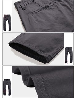 Foto 6 | Foto 6 | Pantalones Casuales Que Combinan Con La Parte Delantera Plana Y Delgada Para Hombre Color Gris Militar - Venta Internacional.