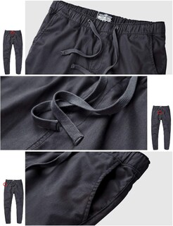 Foto 4 | Foto 4 | Pantalón De Chándal Pant Match Holgado Estilo Chino Lavado Para Hombre Gris Oscuro - Venta Internacional.
