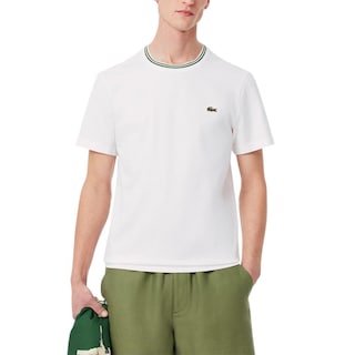 Foto 1 | Foto 1 | Camiseta Lacoste Classic Fit Semi Fancy Para Hombre Blanca - Venta Internacional.