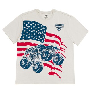 Foto 1 | Foto 1 | Camiseta Monster Jam Grave Digger July 4th Family Gris Claro - Venta Internacional.