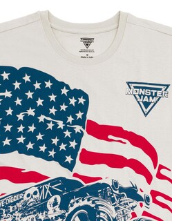 Foto 3 | Foto 3 | Camiseta Monster Jam Grave Digger July 4th Family Gris Claro - Venta Internacional.