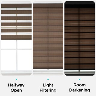 Foto 4 | Foto 4 | Persianas Zebra Joydeco Inalámbricas Color Café 48 X 122 Cm Para Windows - Venta Internacional.