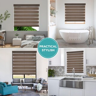 Foto 6 | Foto 6 | Persianas Zebra Joydeco Inalámbricas Color Café 48 X 122 Cm Para Windows - Venta Internacional.