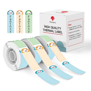 Foto 1 | Foto 1 | Cinta Para Rotular Phomemo D30 Negra Sobre Estampado De Panda - Venta Internacional.